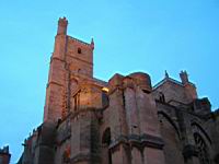 Narbonne, Cathedrale St-Just & St-Pasteur, Clocher de nuit